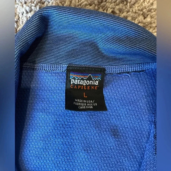 Patagonia Capilene Cool Daily Shirt Long Sleeve Quarter Zip Blue Size Large - Picture 12 of 12